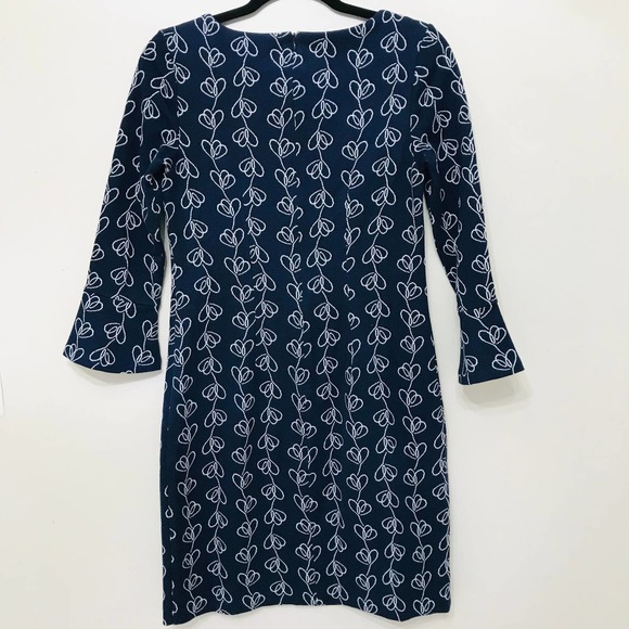 Boden Climbing Vine Dress In Navy Blue Sheath Women's Size 4 - Picture 7 of 9